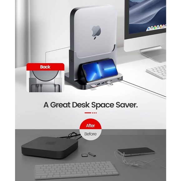 Vaydeer Mac Mini Stand Grey - Picture 4 of 5